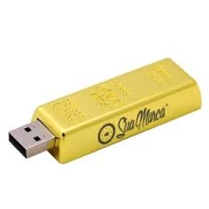 Pen drive Barra de Ouro capacidade 32GB 
