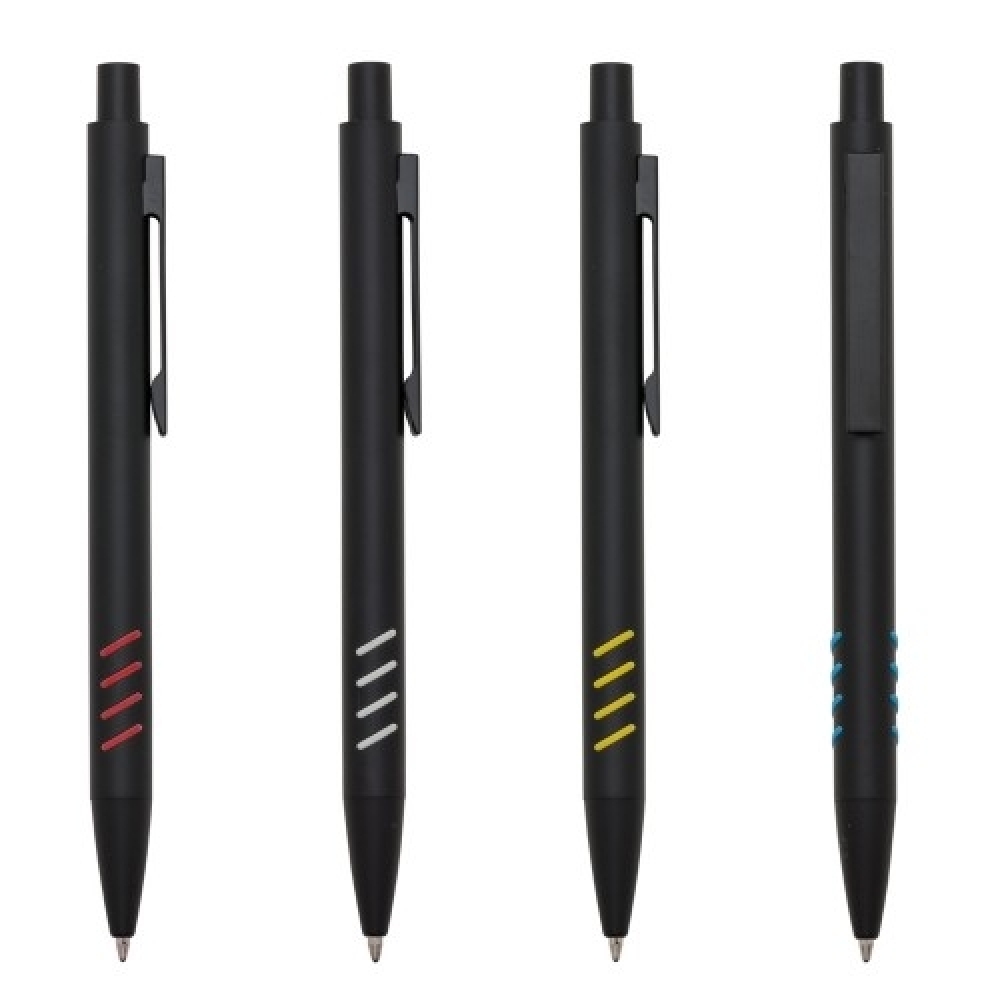 Caneta Metálica detalhe emborrachado-BU1096